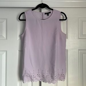 Banana Republic Sleeveless Top with Scalloped Hem and Cutouts